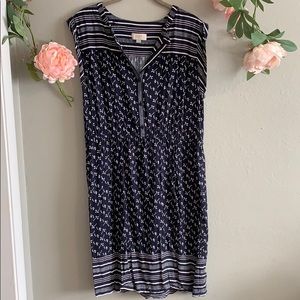 Navy and white loft size L dress